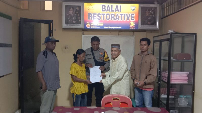 Polsek TBU Polres Tanjung Balai Tangani Cepat Perselisihan Warga Secara Problem Solving