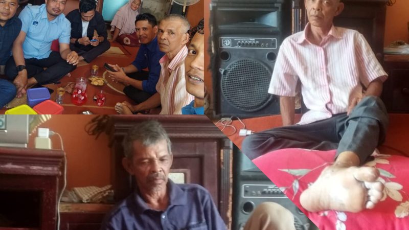 Pengurus PWI Aceh Barat Membesuk Anggota yang Tertimpa Musibah