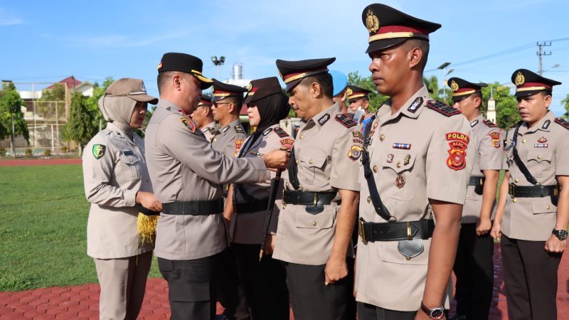 Kapolres Aceh Utara Pimpin Sertijab 2 Kabag Dan 5 Kapolsek
