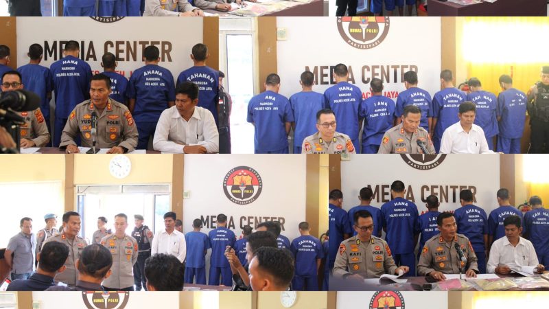 Selama Ops Antik Seulawah, Polres Aceh Jaya Berhasil Amankan 8 Warga Terlibat Kasus Narkotika