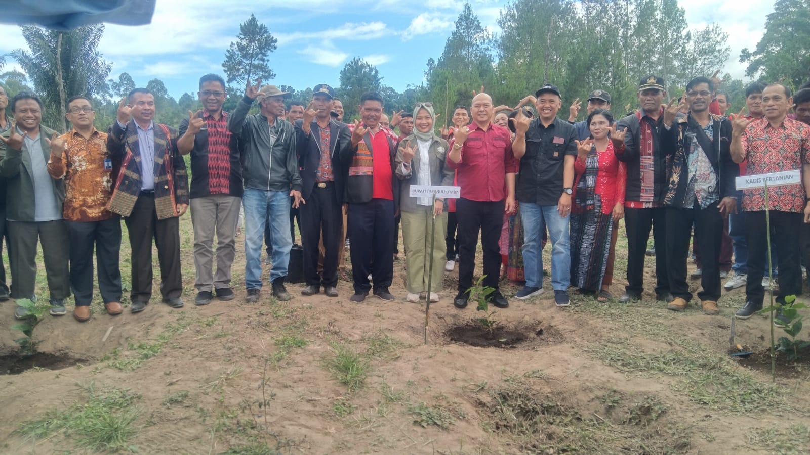 Bupati Taput Hadiri Penanaman Perdana 35.000 Benih Kopi Di Desa Dolok Saribu