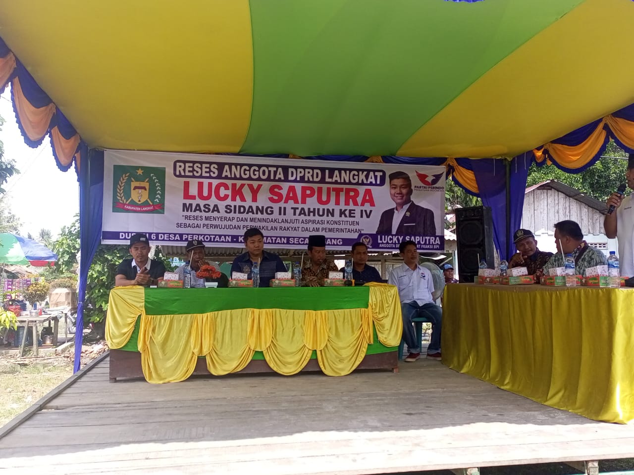 Reses masa Sidang Ke_II Tahun 2023 Anggota DPRD Kab. Langkat Lucky Saputra Dari Partai Perindo Menjemput Aspirasi masyarakat