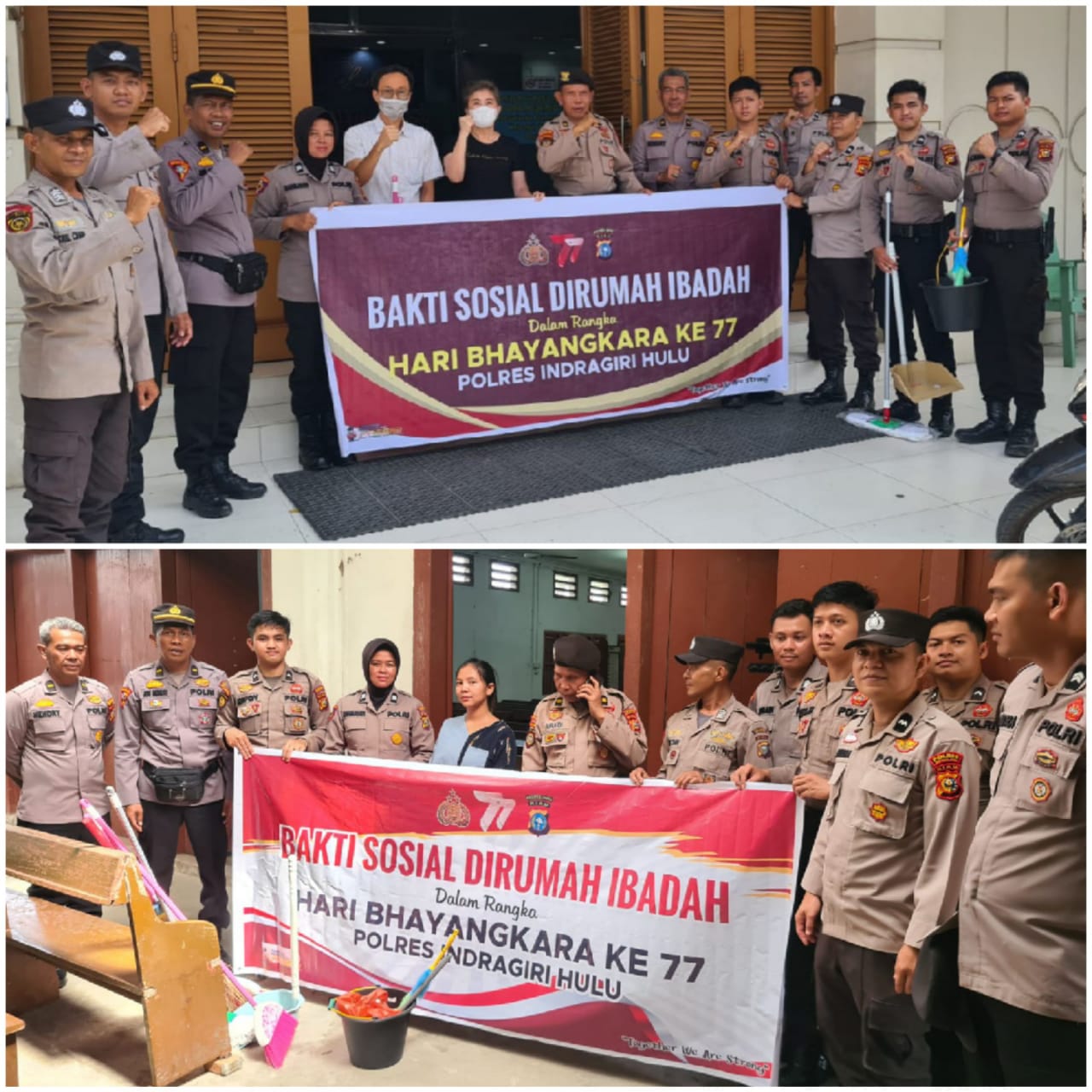 Hari Bhayangkara, Polres Inhu Bakti Sosial di Tempat Ibadah