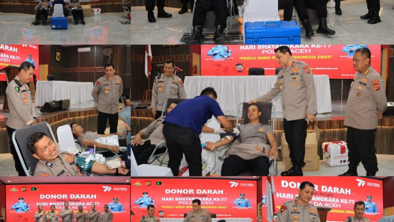 Kapolda Aceh Tinjau Pelaksanaan Bakti Kesehatan Donor Darah