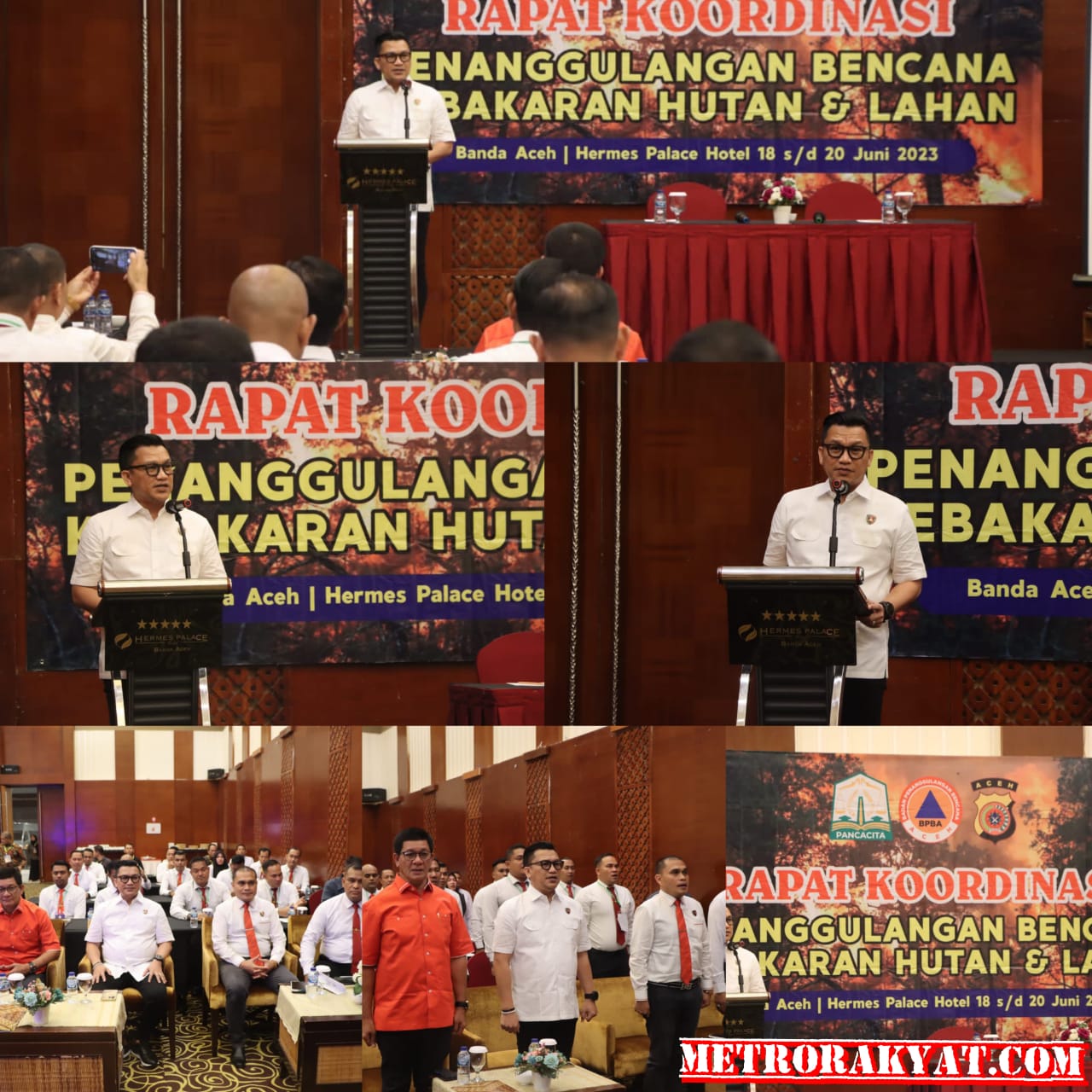 Wakili Kapolda Aceh, Dirreskrimsus Ikuti Rakor Penanggulangan Karhutla