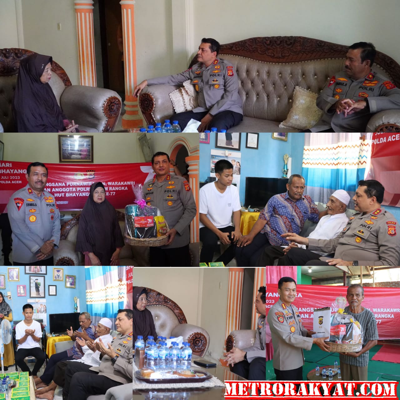 Kapolda Aceh Bersama Wakapolda Aceh Gelar Anjangsana Dalam Rangka Hari Bhayangkara ke 77
