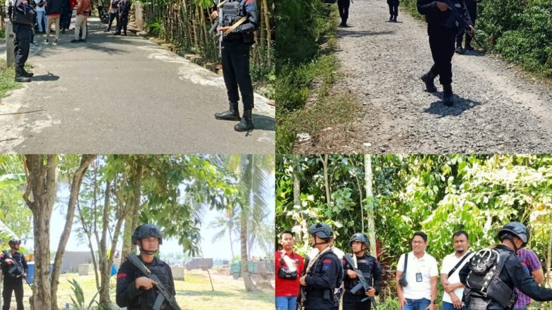 Brimob Polda Aceh Sterilkan Lokasi Jelang Kedatangan Presiden ke Pidie