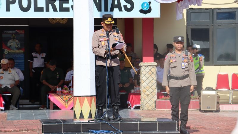 Jelang Pemilu Serentak Tahun 2024, Kapolres Nias Pimpin Apel Ketua Satkamling