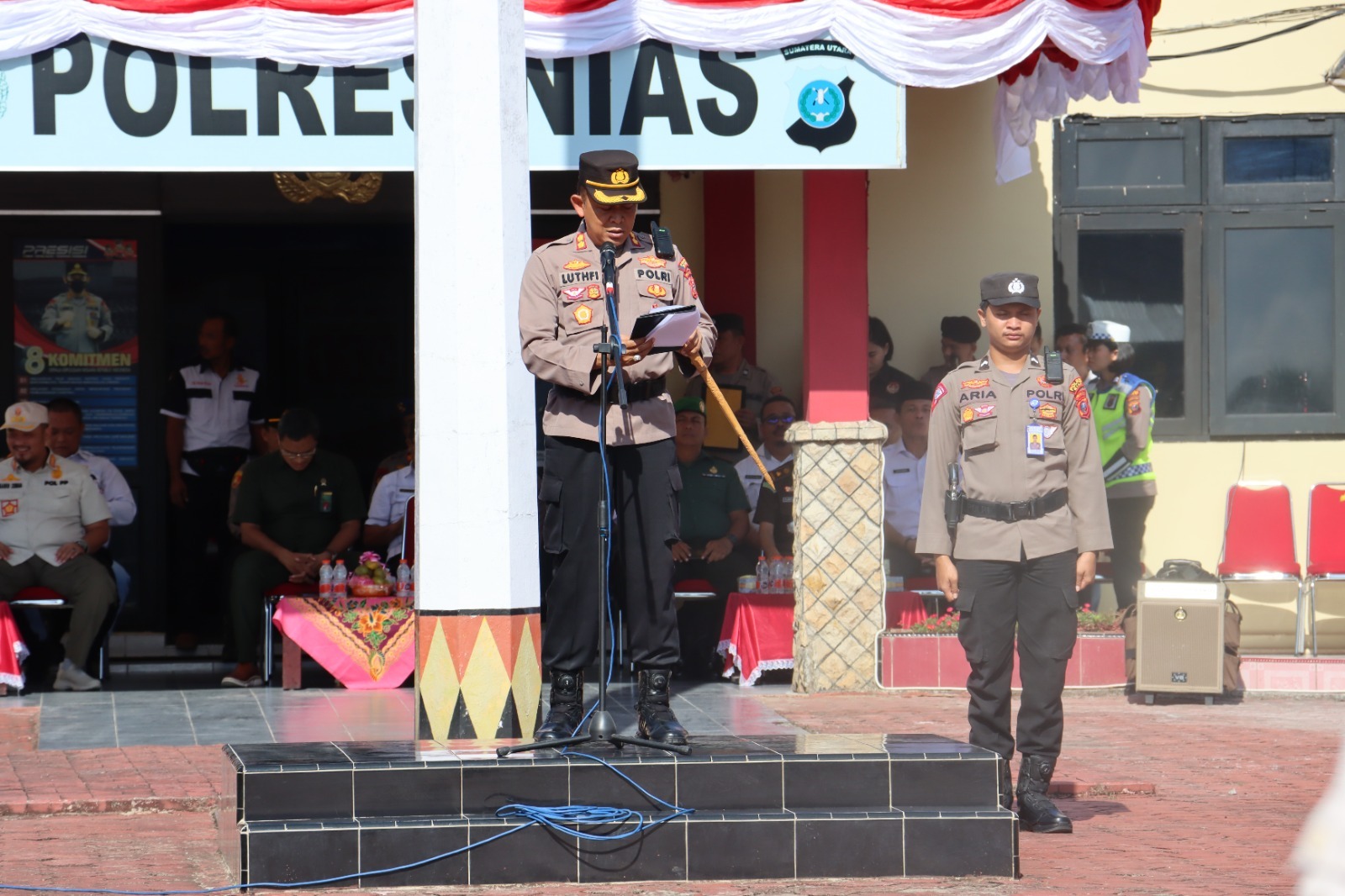 Jelang Pemilu Serentak Tahun 2024, Kapolres Nias Pimpin Apel Ketua Satkamling