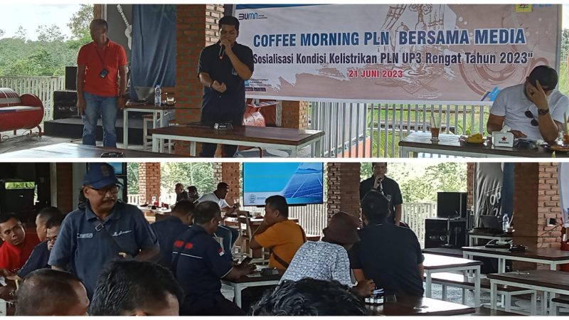 PLN UP3 Rengat Undang Wartawan  Copy Morning Dan Sosialisasikan Kondisi Kelistrikan Di Inhu