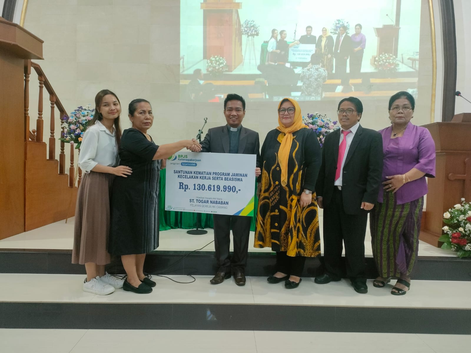 BPJAMSOSTEK Pematangsiantar Berikan Santunan Kepada Ahli Waris Sintua Gereja Hki Cawang