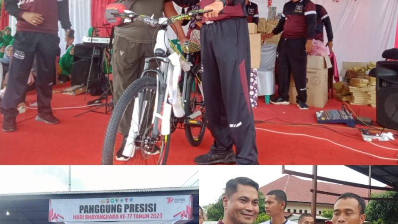 HUT Bhayangkara ke-77 Polres Aceh Utara Bagi – Bagi Hadiah