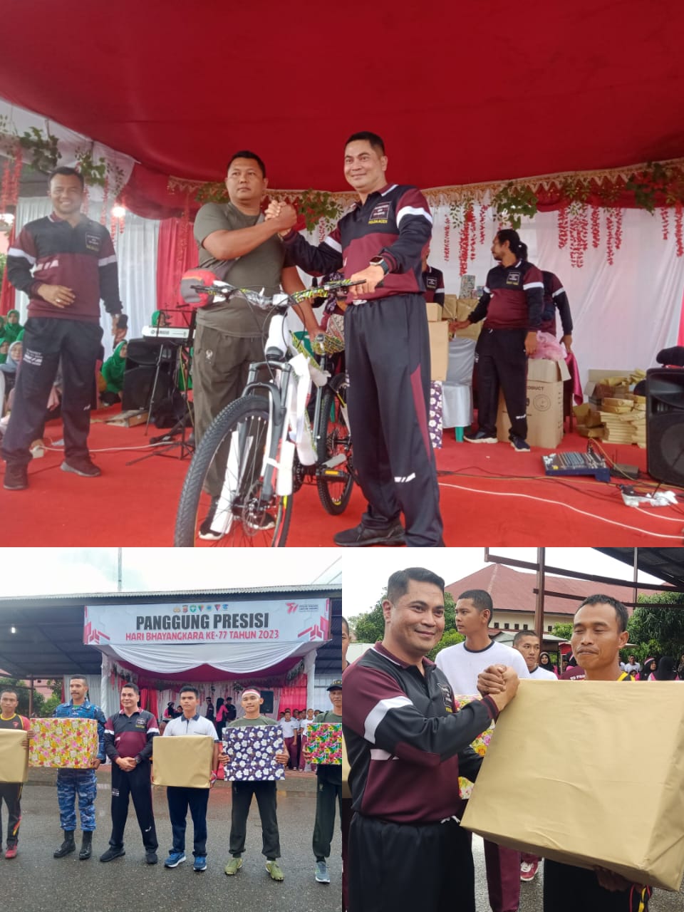 HUT Bhayangkara ke-77 Polres Aceh Utara Bagi – Bagi Hadiah