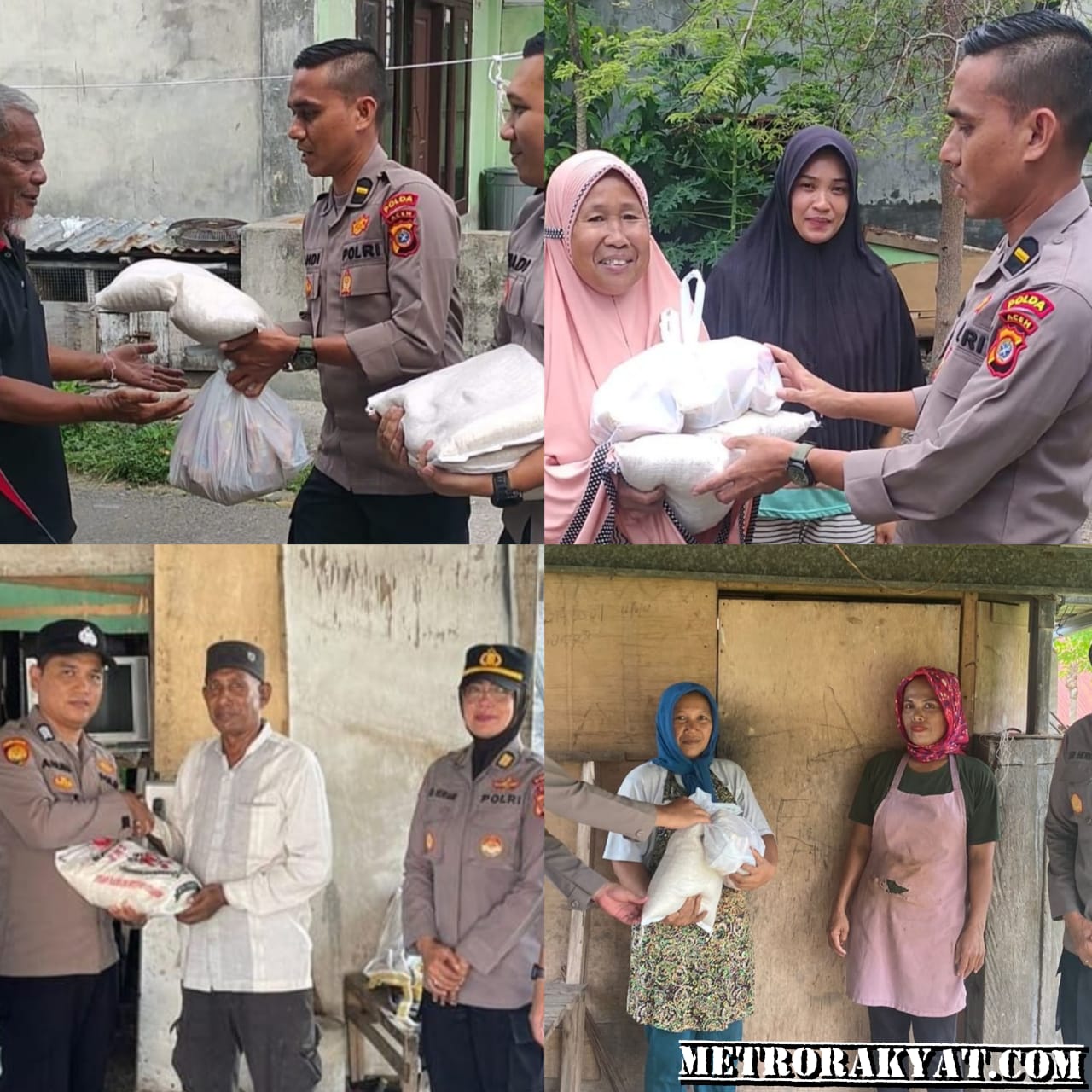 Jumat Berkah, Personel Rorena Polda Aceh Bagikan Bansos untuk Masyarakat