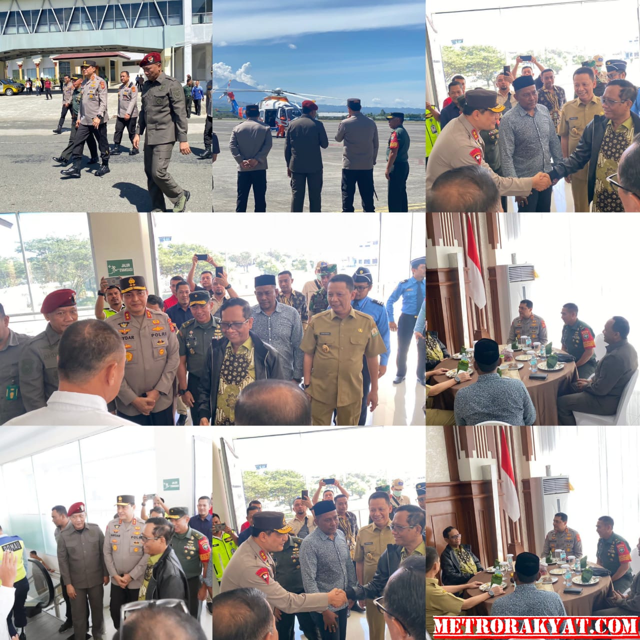 Kapolda Aceh Sambut Kedatangan Mahfud MD di Bandara SIM