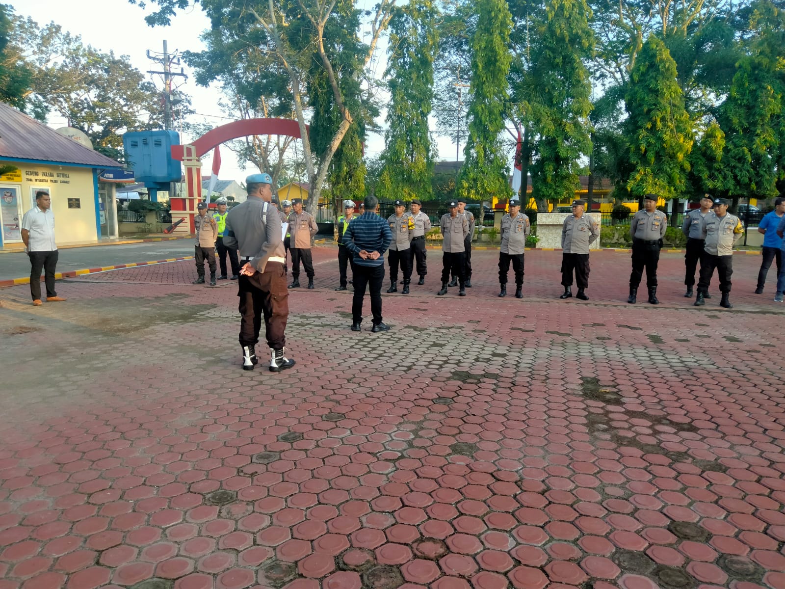 Polres Langkat Gelar Apel Pengamanan Sholat Idul Adha 1444 H Tahun 2023