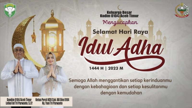 Dandim 0104/Atim Bersama Staf dan Jajaran Mengucapkan Hari Raya Idul Adha