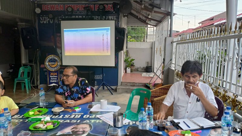 Ketua Relawan Sopo Restorasi se-Kecamatan Medan Helvetia Duduk Bersama Bahas Pemenangan Antonius Devolis Tumanggor 2 Periode pada Pileg 2024