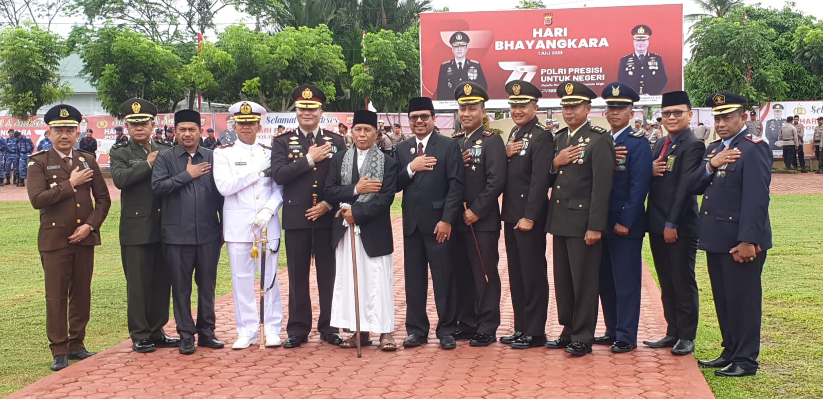 Plt Kalapas Kls IIB Lhoksukon Hadiri Upacara HUT Bhayangkara Ke- 77