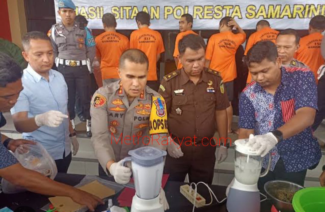 Mapolres Samarinda Memusnahkan Barang Bukti Narkotika, Ini Penjelasan nya.