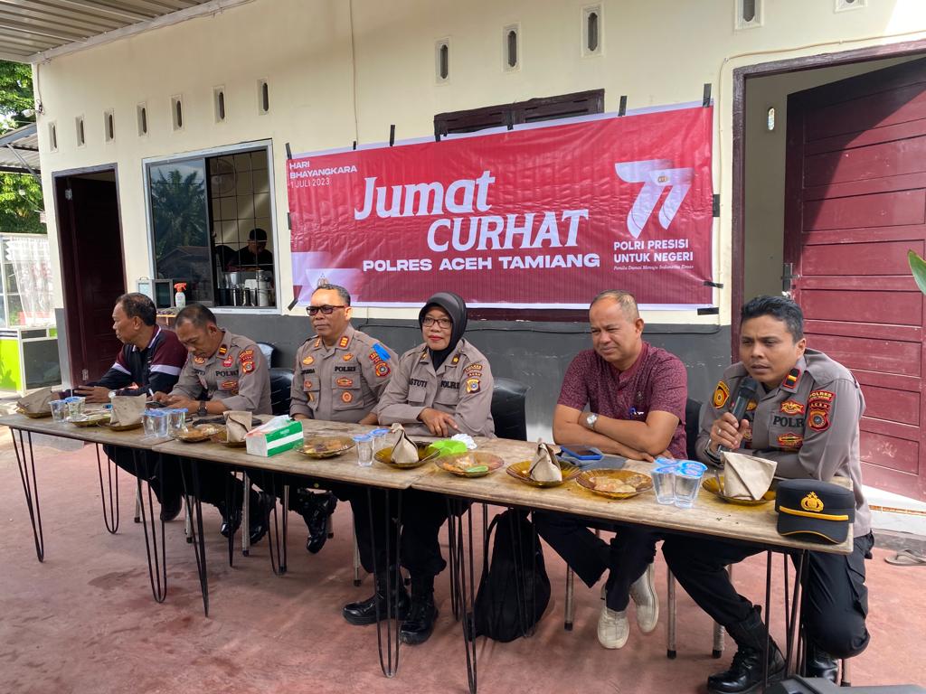 Jum’at Curhat Polres Aceh Tamiang di SWR Cafee Tampung Keluhan Masyarakat Bendahara