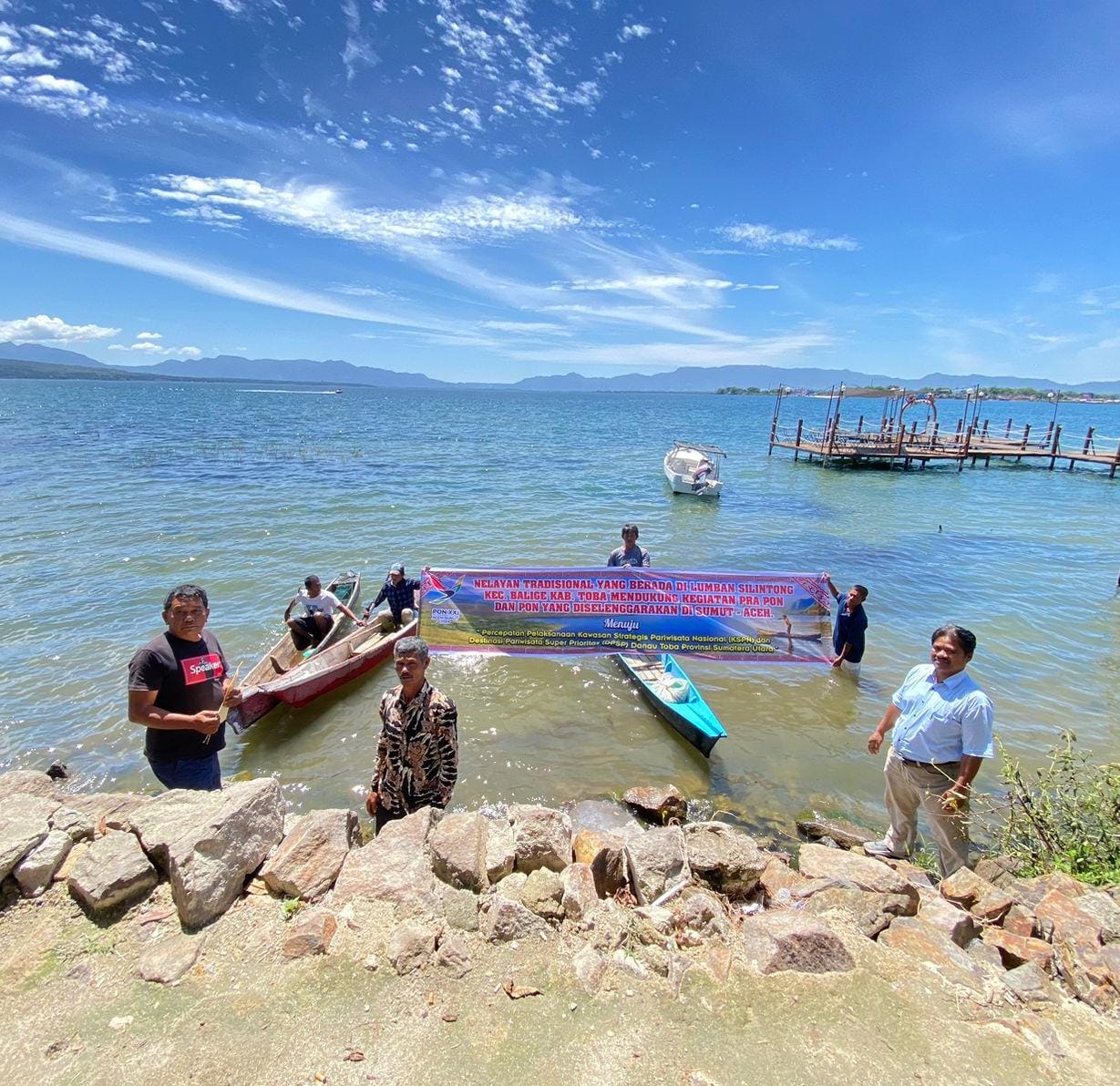 Nelayan Desa Lumban Silintong Balige Kabupaten Toba Dukung Penyelenggaraan Jetski Balige Pra PON dan PON SUMUT-ACEH 2024