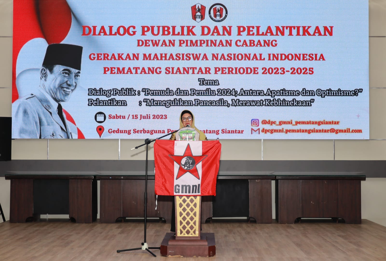 Wali Kota Pematang Siantar Hadiri Pelantikan Pengurus GMNI Pematang Siantar Periode 2023 – 2025