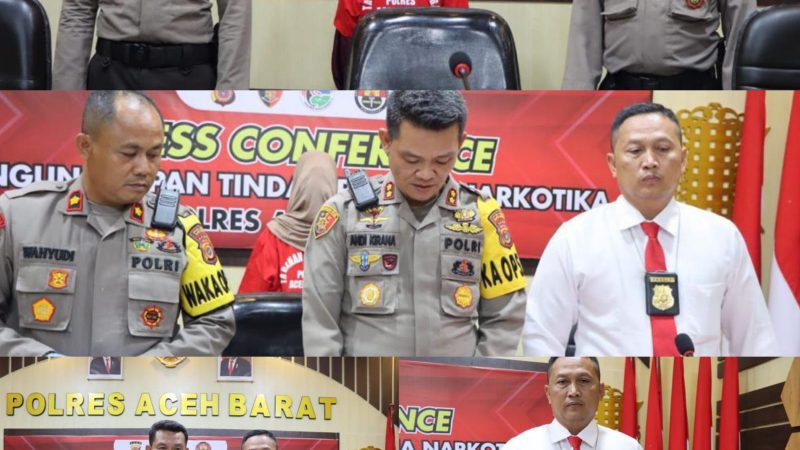 Press Release Pengungkapan Kasus Narkotika Jenis Sabu di Polres Aceh Barat