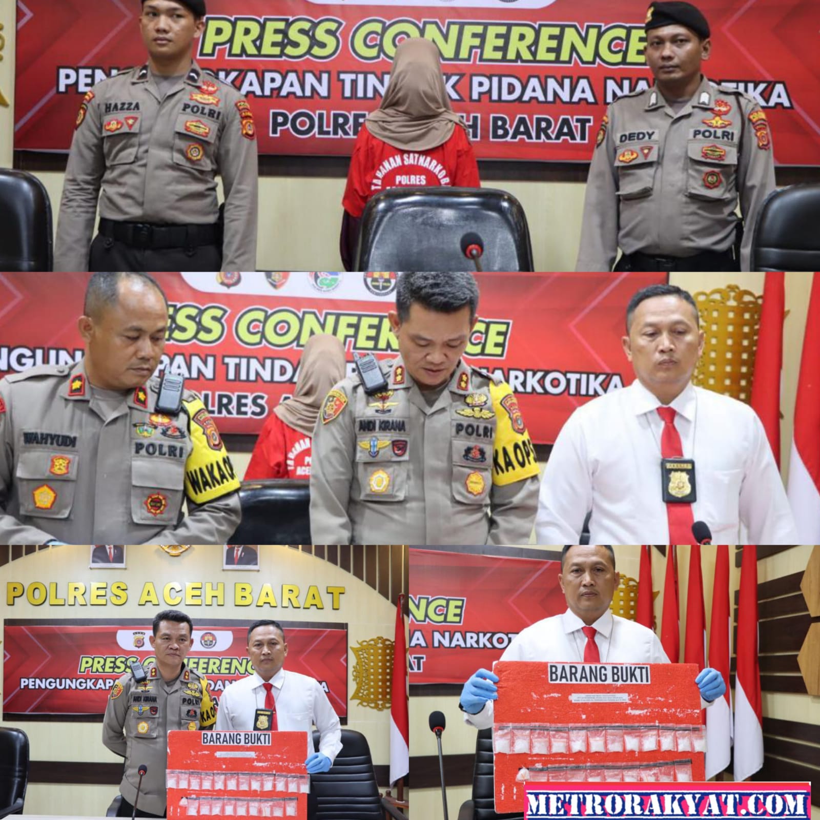 Press Release Pengungkapan Kasus Narkotika Jenis Sabu di Polres Aceh Barat