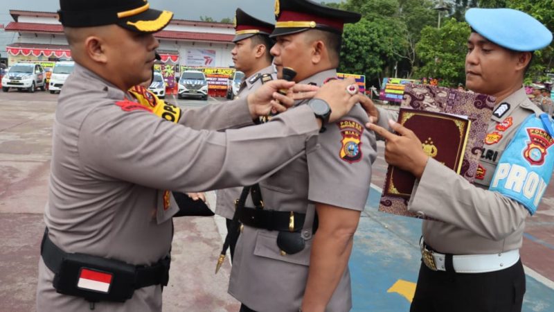 Sertijab Kasat Lantas, Ini Penegasan Kapolres Inhu Riau