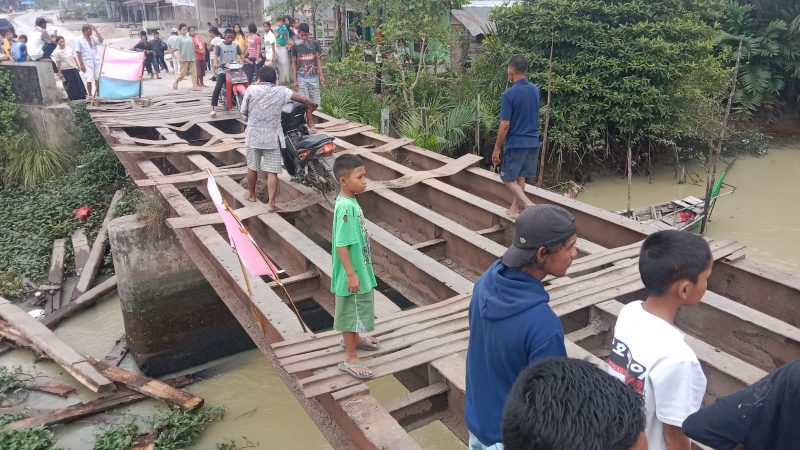 “Jembatan Maut” Desa Kayu Besar Penghubung Dua Kabupaten di Sumut Telan Korban Jiwa