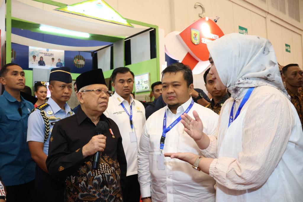 Apkasi Otonomi Expo 2023 ,Wapres RI Kunjungi Stand Pemkab Tapsel