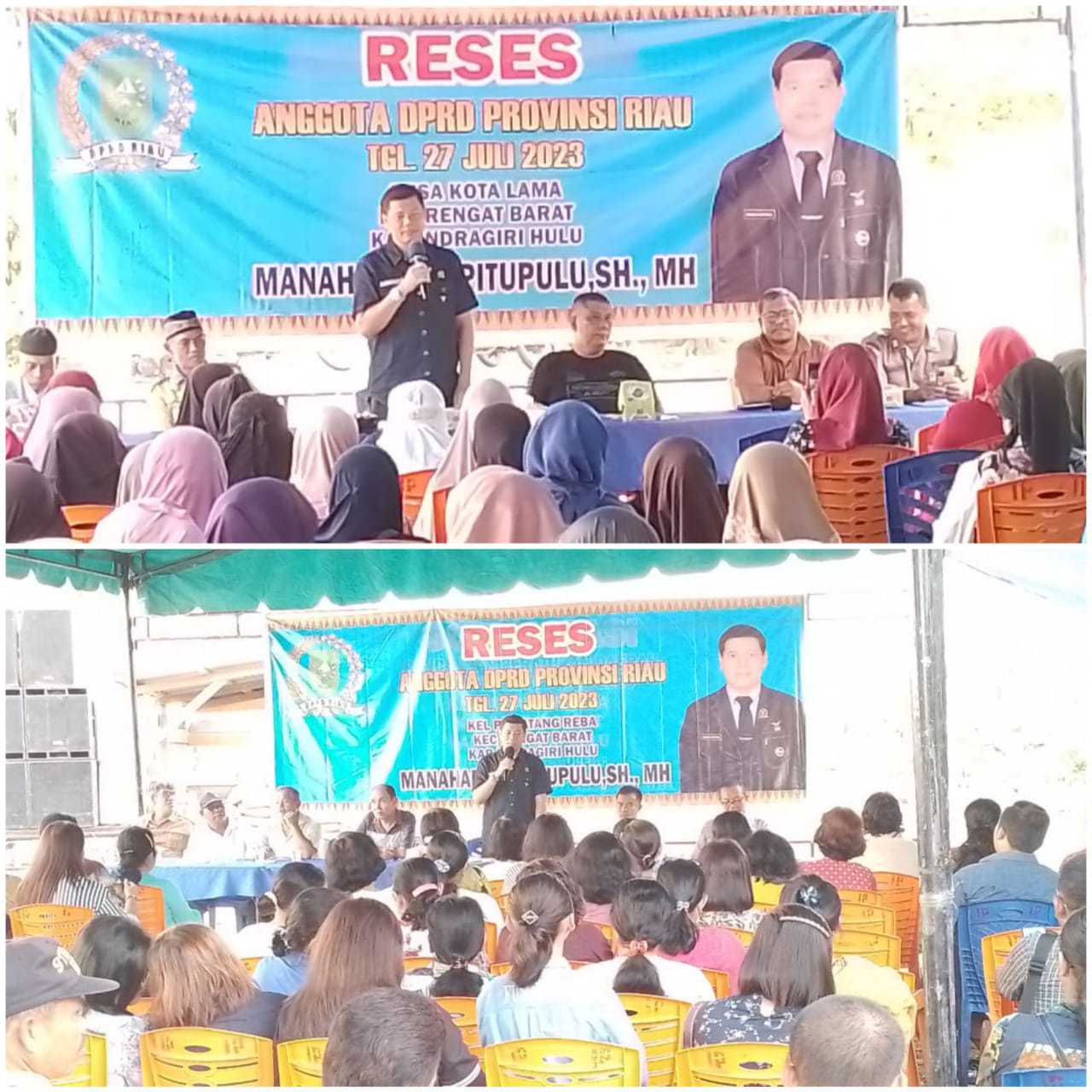 Anggota DPRD Provinsi Riau Manahara Napitupulu SH,MH Gelar Reses Untuk Menyerap Aspirasi Masyarakat