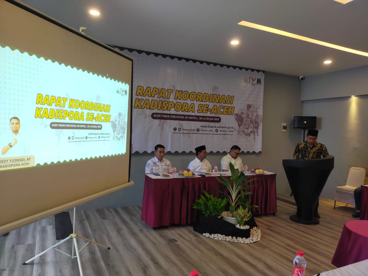 Pj Bupati Aceh Timur Ir. Mahyuddin, M.Si Membuka Dan Meresmikan Rapat koordinasi Dinas Pemuda dan Olahraga Se-Aceh