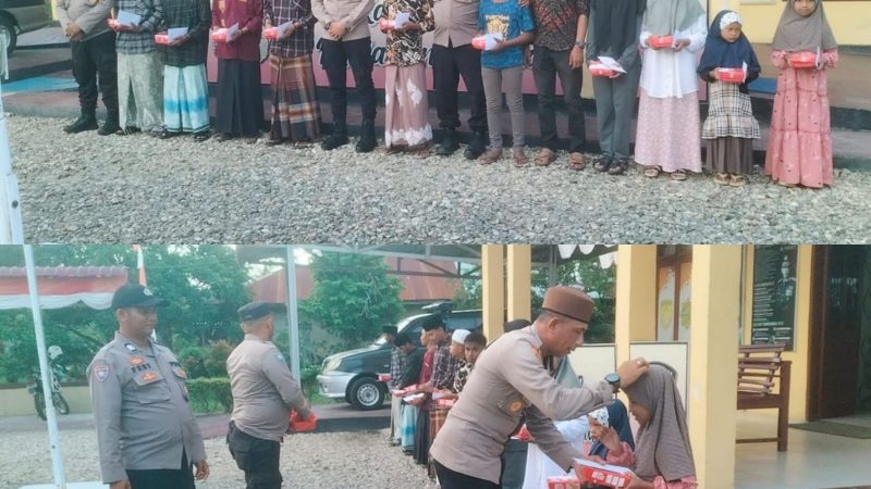 Peringati Tahun Baru Islam, Polsek Pantee Bidari Polres Aceh Timur Santuni Anak Yatim