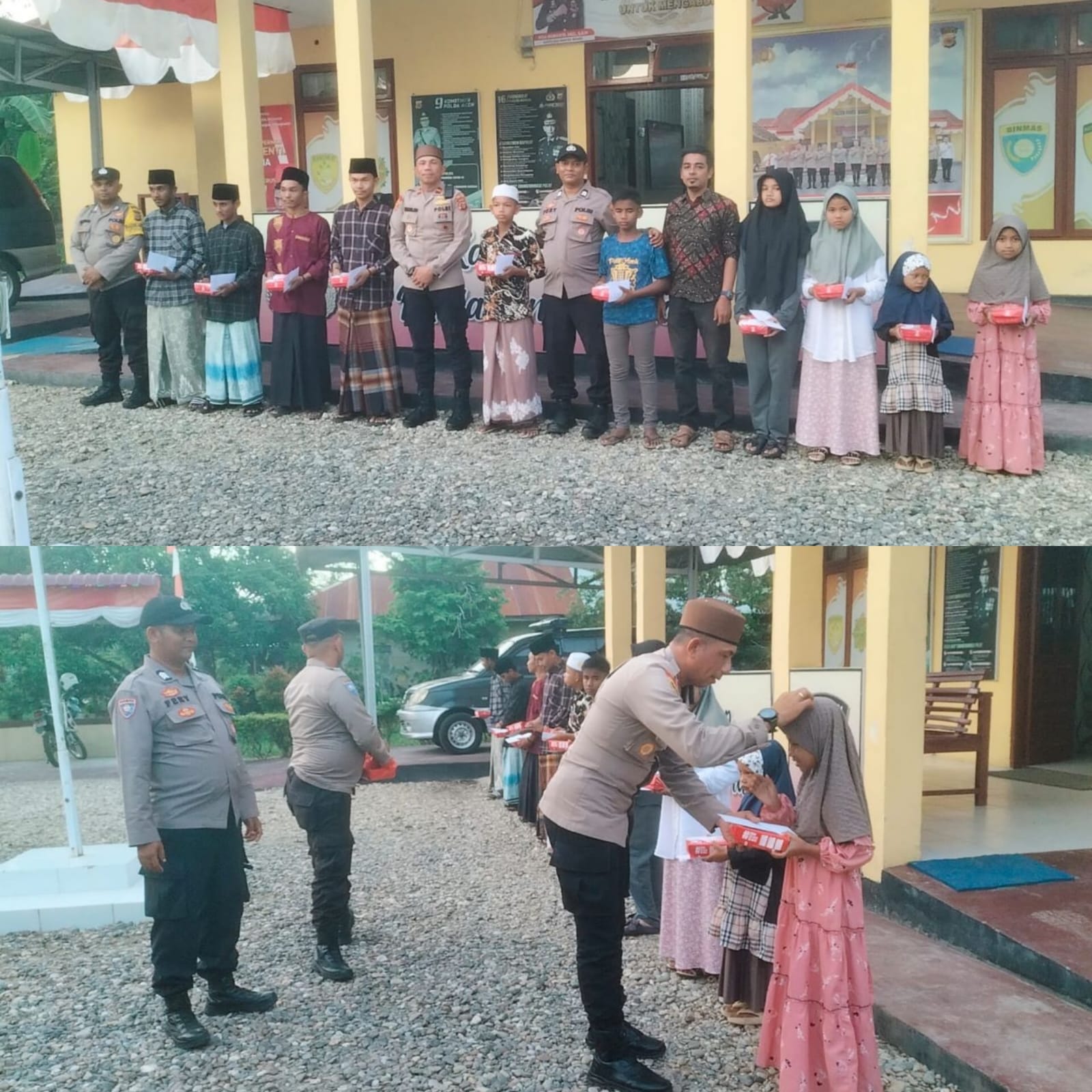 Peringati Tahun Baru Islam, Polsek Pantee Bidari Polres Aceh Timur Santuni Anak Yatim