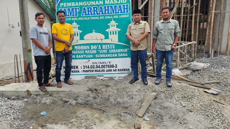 Sekretaris Gerindra Sumut Bantu Pembangunan Masjid di Langkat