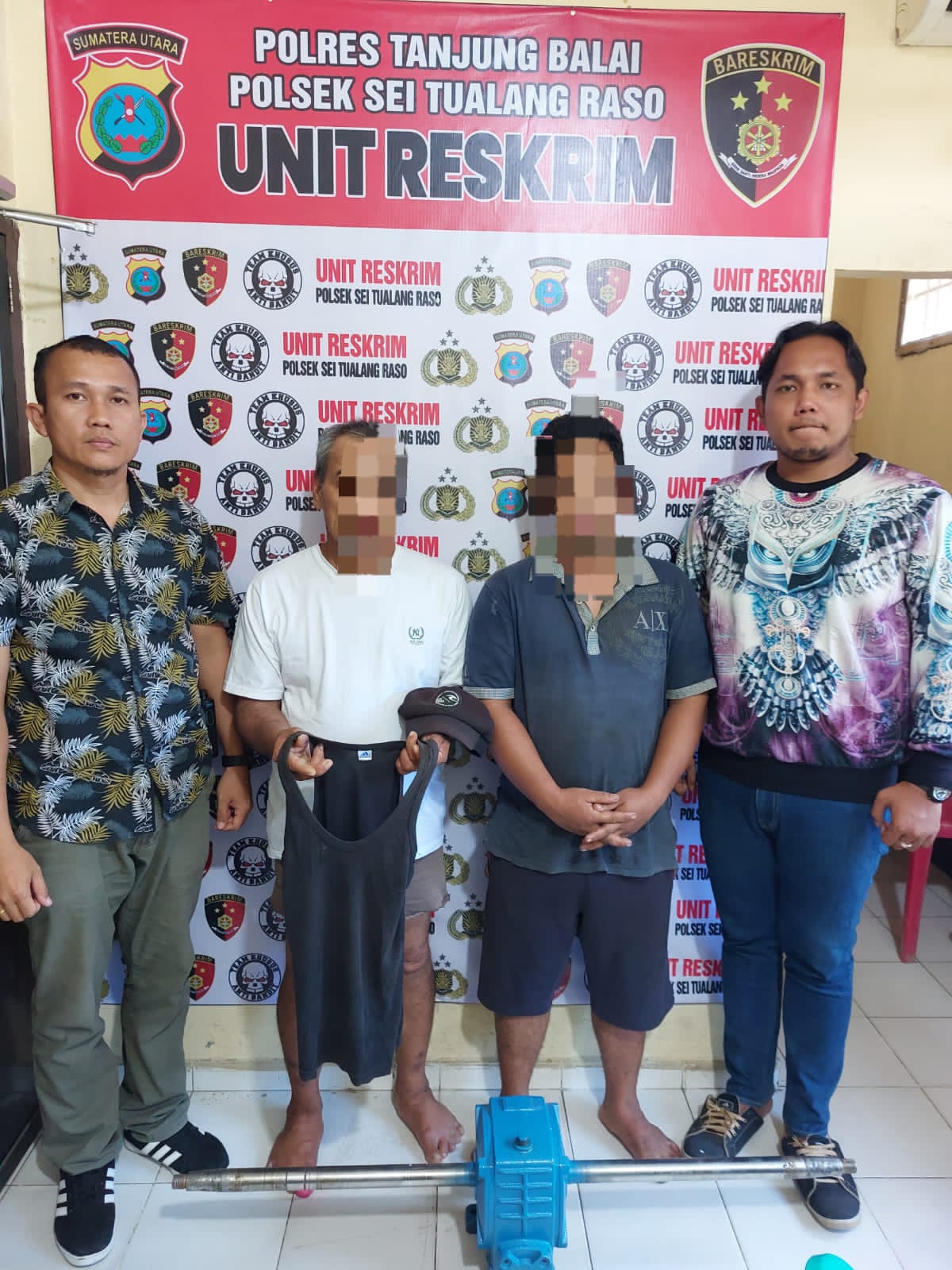 Pencuri Alat Boat Bersama Penadah Digulung Unit Reskrim Polsek Sei Tualang Raso