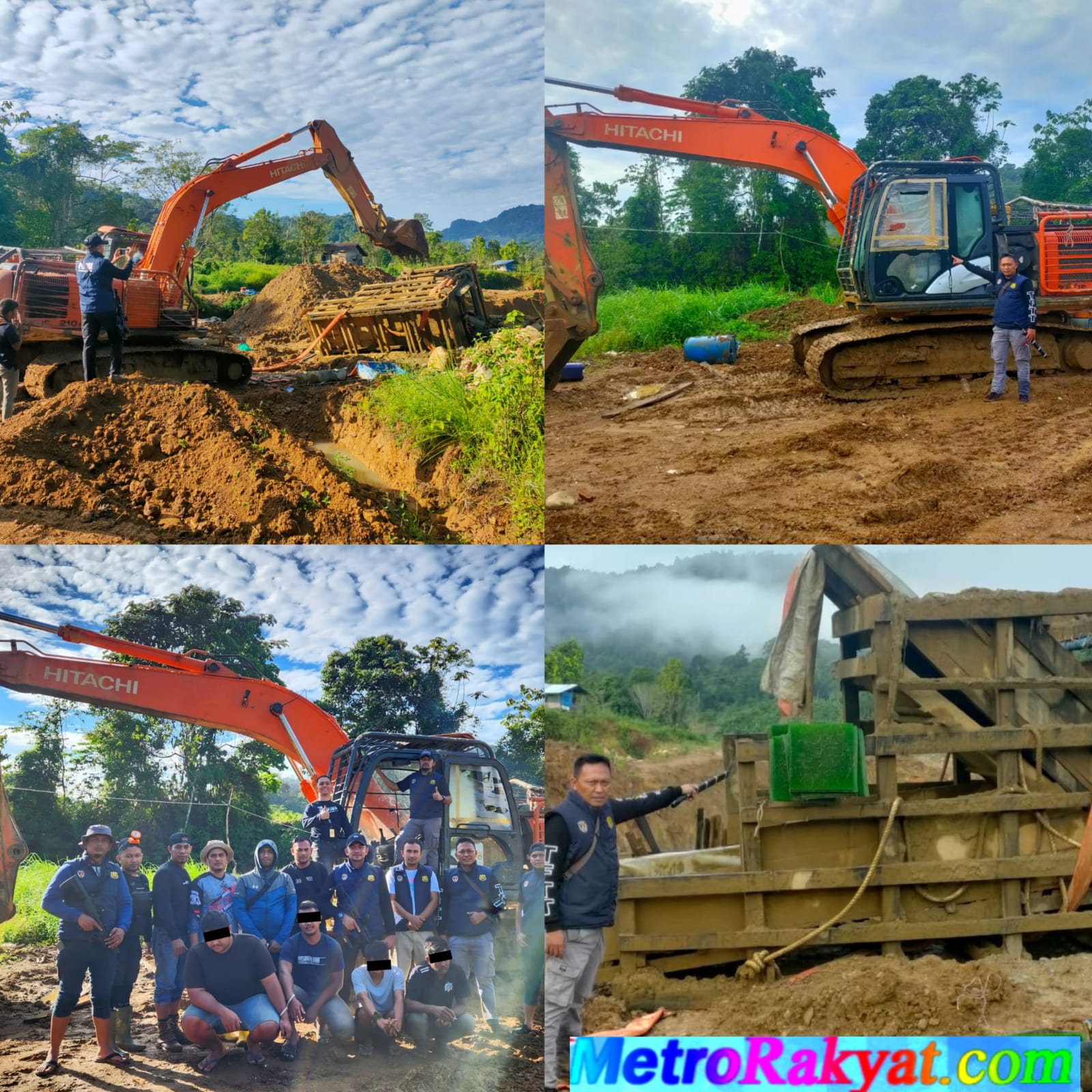 Polisi kembali Hentikan Aktivitas Tambang Ilegal, Satu Unit Ekskavator Ikut Diamankan