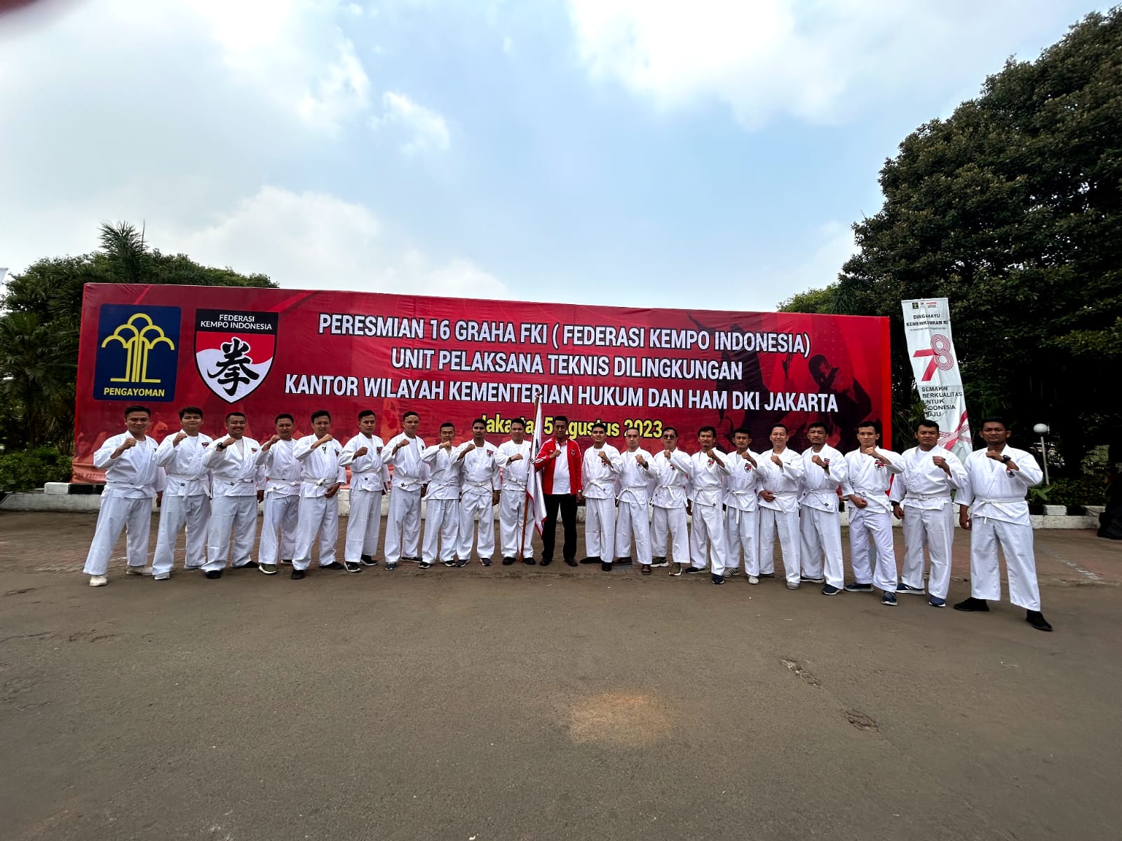 Membara, Semangat Para Ksatria Kempo Rutan Cipinang Kanwil Kemenkumham DKI Jakarta Ikuti Peresmian 16 Graha FKI