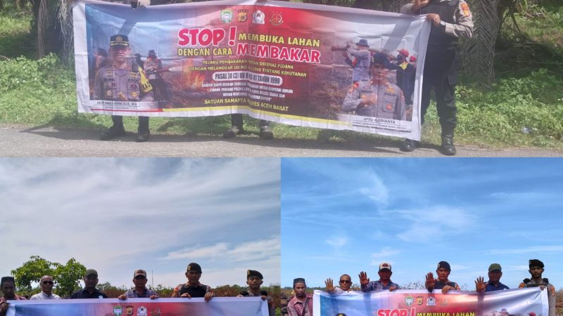 Personel Sat Samapta Polres Aceh Barat Gencar Himbauan Karhutla