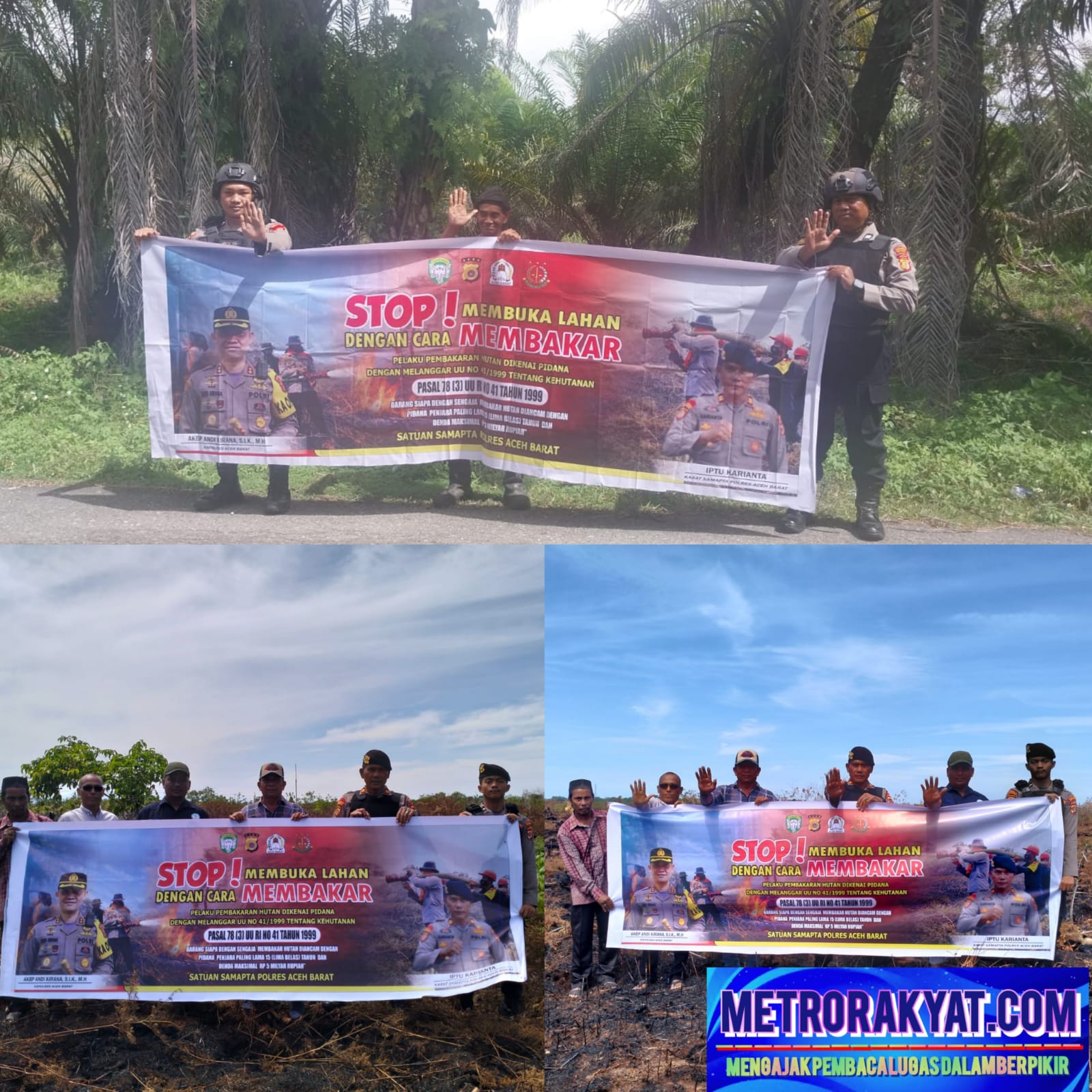 Personel Sat Samapta Polres Aceh Barat Gencar Himbauan Karhutla