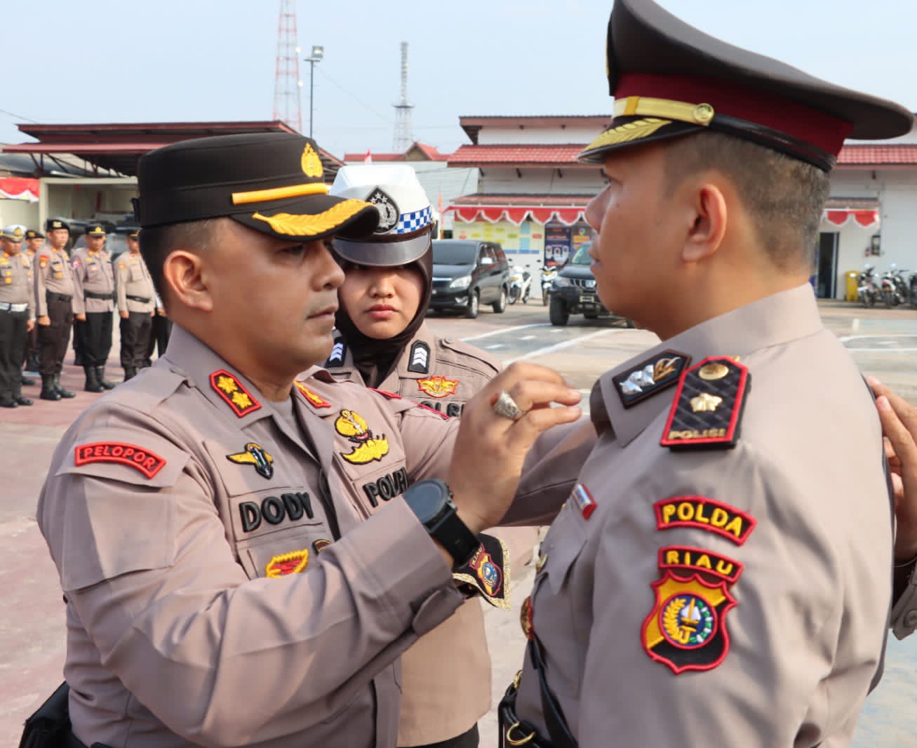 Tiga Pejabat di Polres Inhu Polda Riau Sertijab 