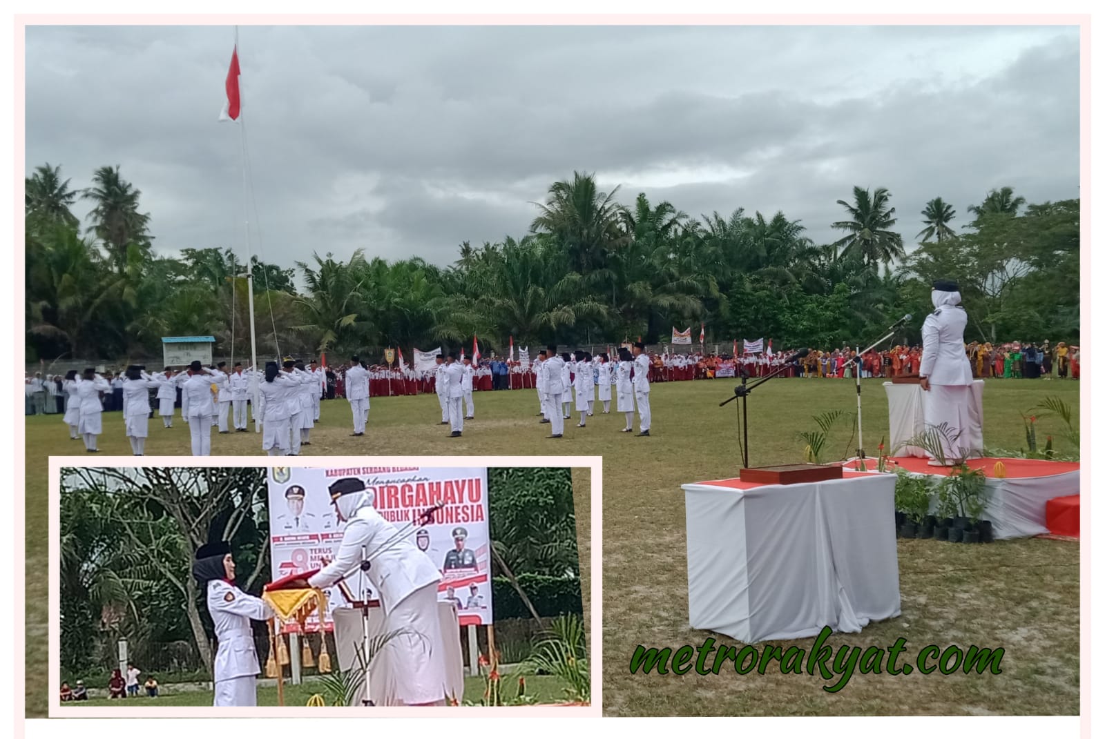 Upacara HUT RI Ke – 78 Tahun 2023 Kecamatan Tanjung Beringin Berjalan Khidmat