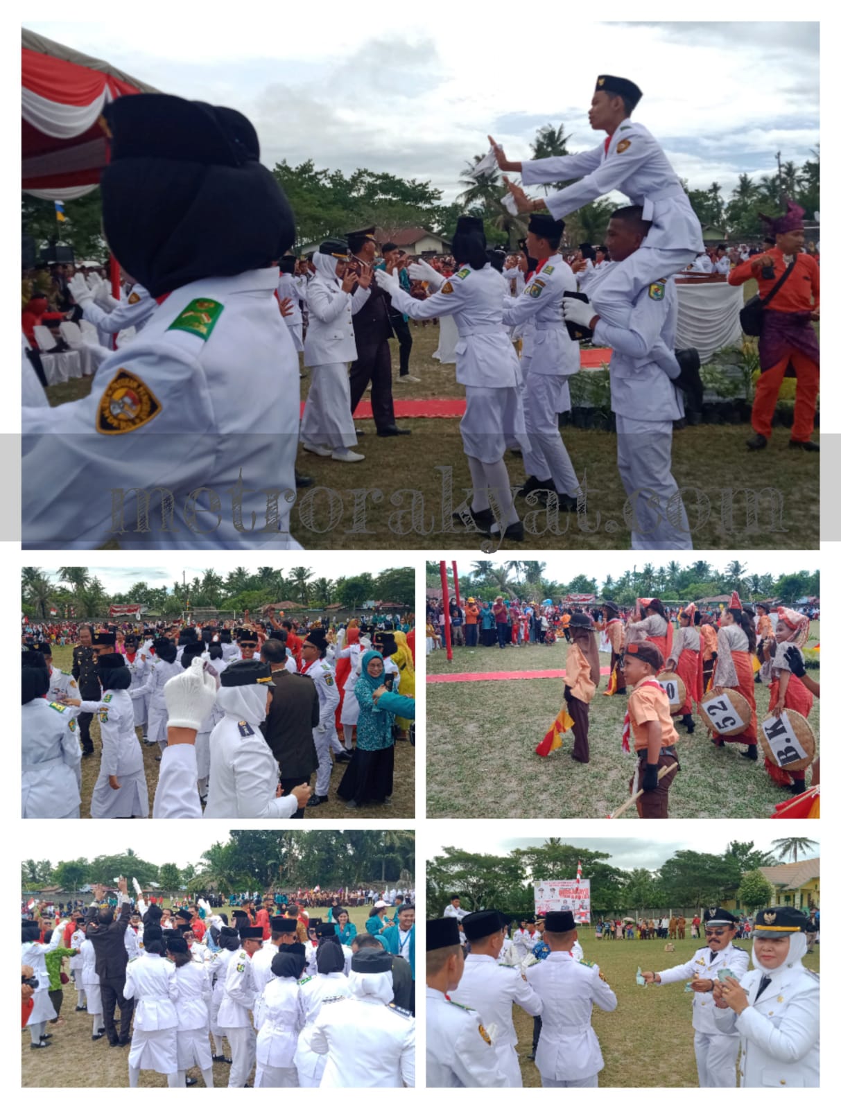 HUT RI KE – 78, Forkopimcam Tanjung Beringin Bersama Warga Padati Lapangan Desa Nagur