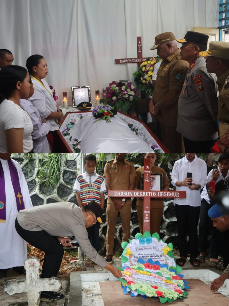 Kapolda Papua Barat Tiba Di Fakfak, Langsung Melayat Kerumah Duka Almarhum Kepala Distrik Kramomongga