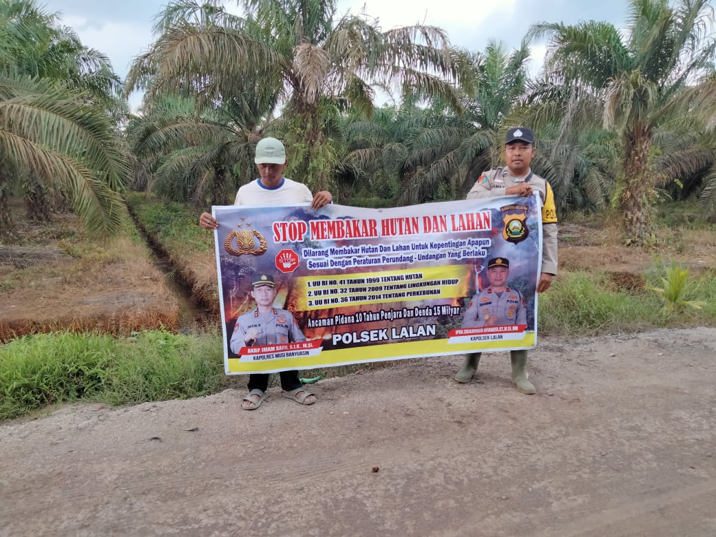 Cegah Kebakaran Hutan, Polsek Lalan Gelar Giat Polisi Sanjo Di Desa Sri Gading Dan Desa Mekar Sari