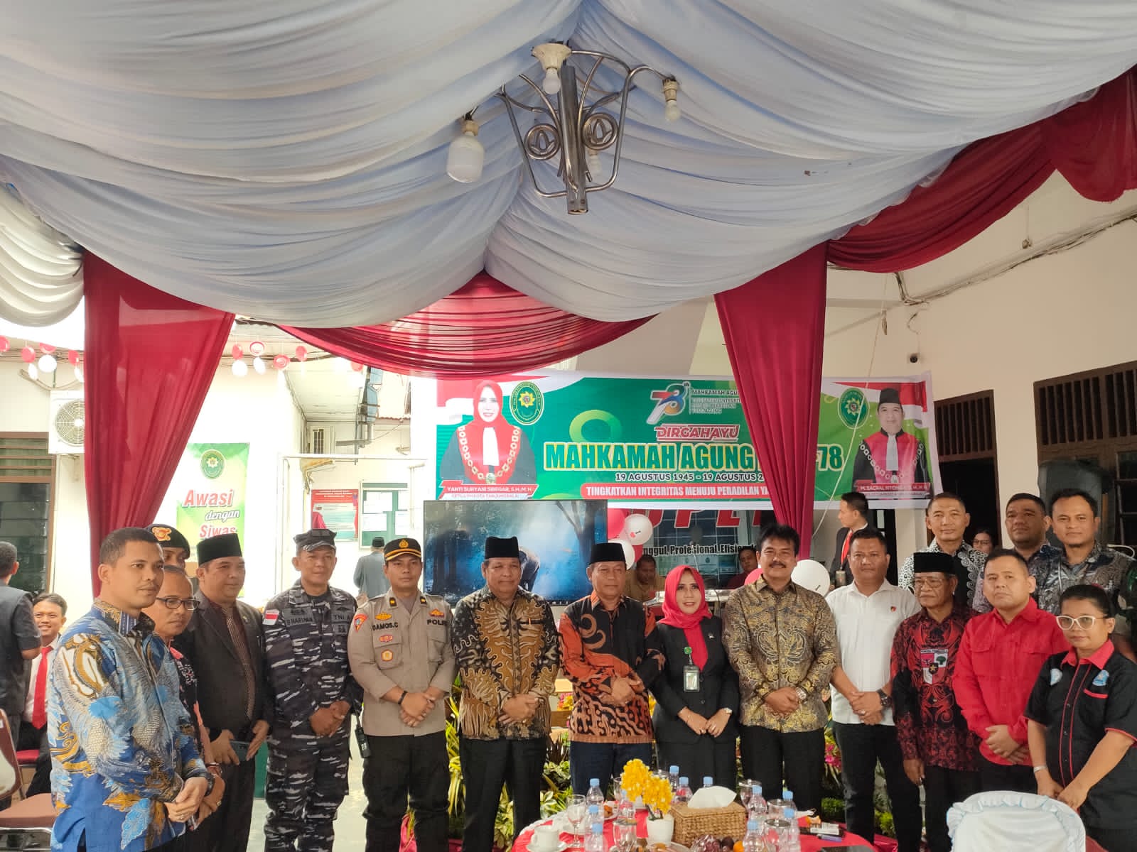 Polres Tanjung Balai Hadiri HUT Mahkamah Agung Ke 78 Tahun 2023