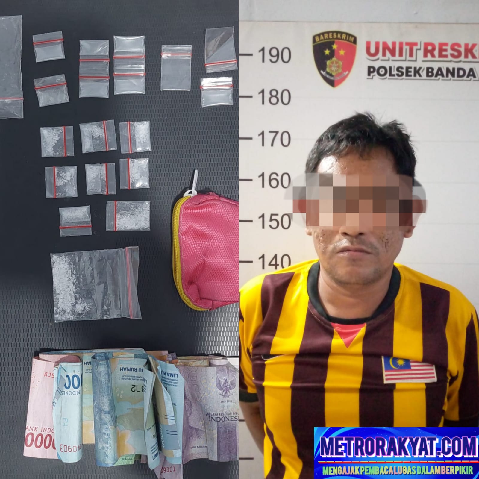 Personel Polsek Banda Sakti Amankan 9 Paket Sabu – sabu