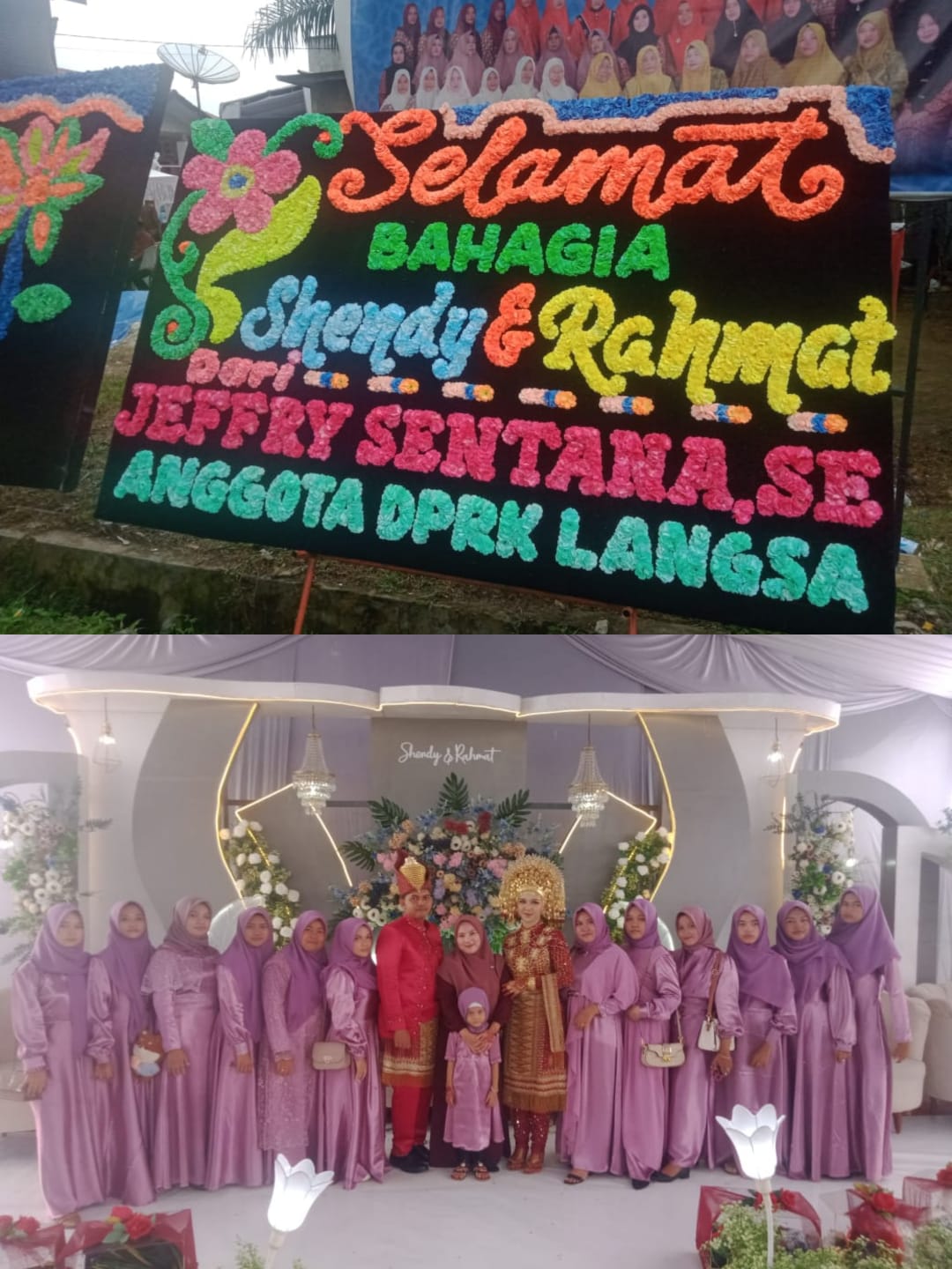 Jeffry Kirim Karangan Bunga Ucapan Selamat di Pernikahan Mahasiswi Unsam